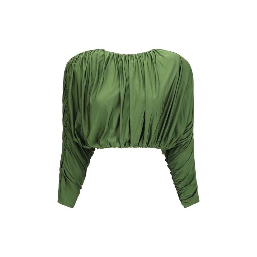 Self-Portrait Bicolor Viscose Long Sleeve Women's T-Shirt